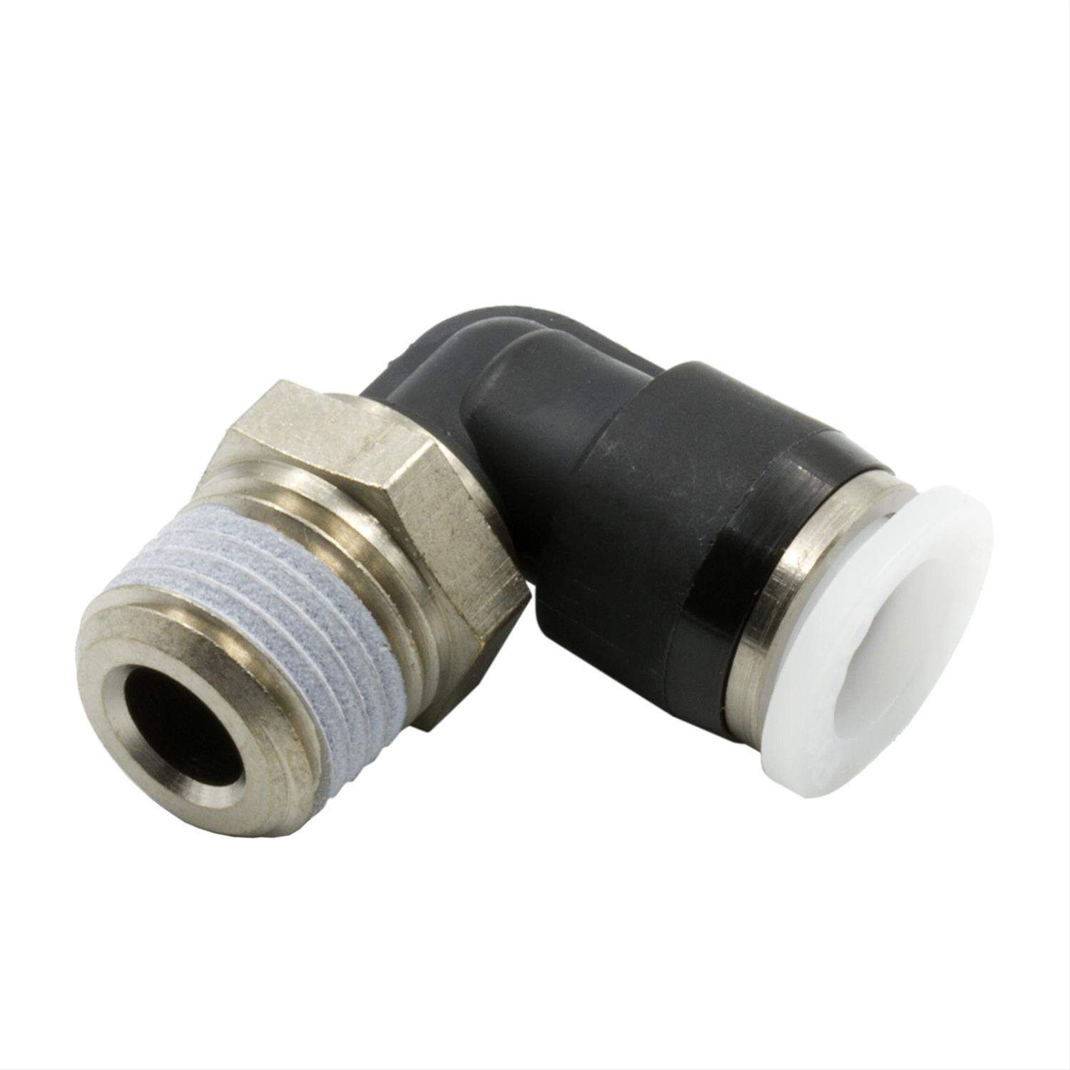 Dedenbear Shifters, Air Replacement Components AALMRA 1/4" OD QUICK DISCONNECT TO 1/8" NPT, RIGHT ANGLE, NICKEL PLATED BRASS