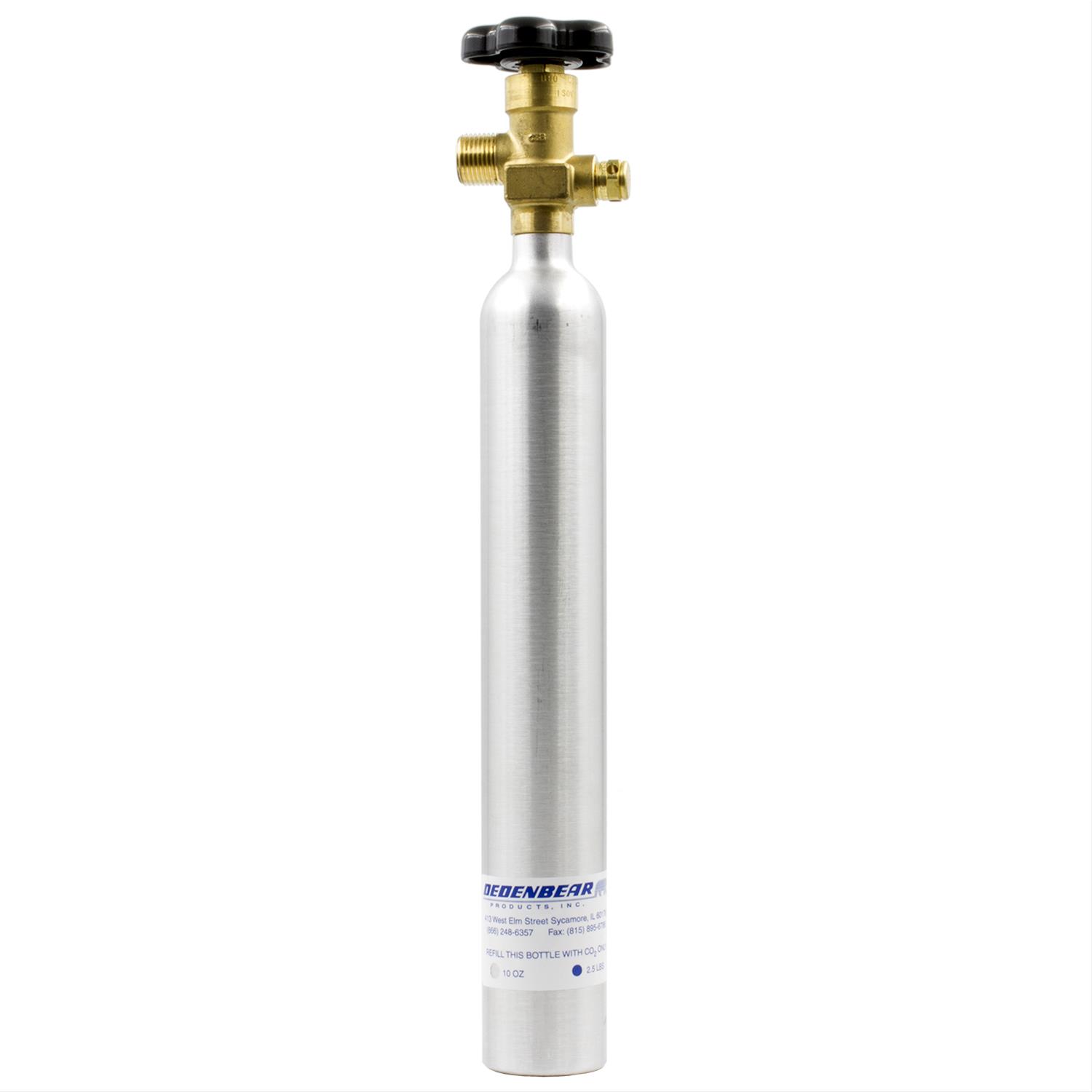Dedenbear CO2 Bottles AB10V Bottle, CO2, 10 oz., Aluminum, Each