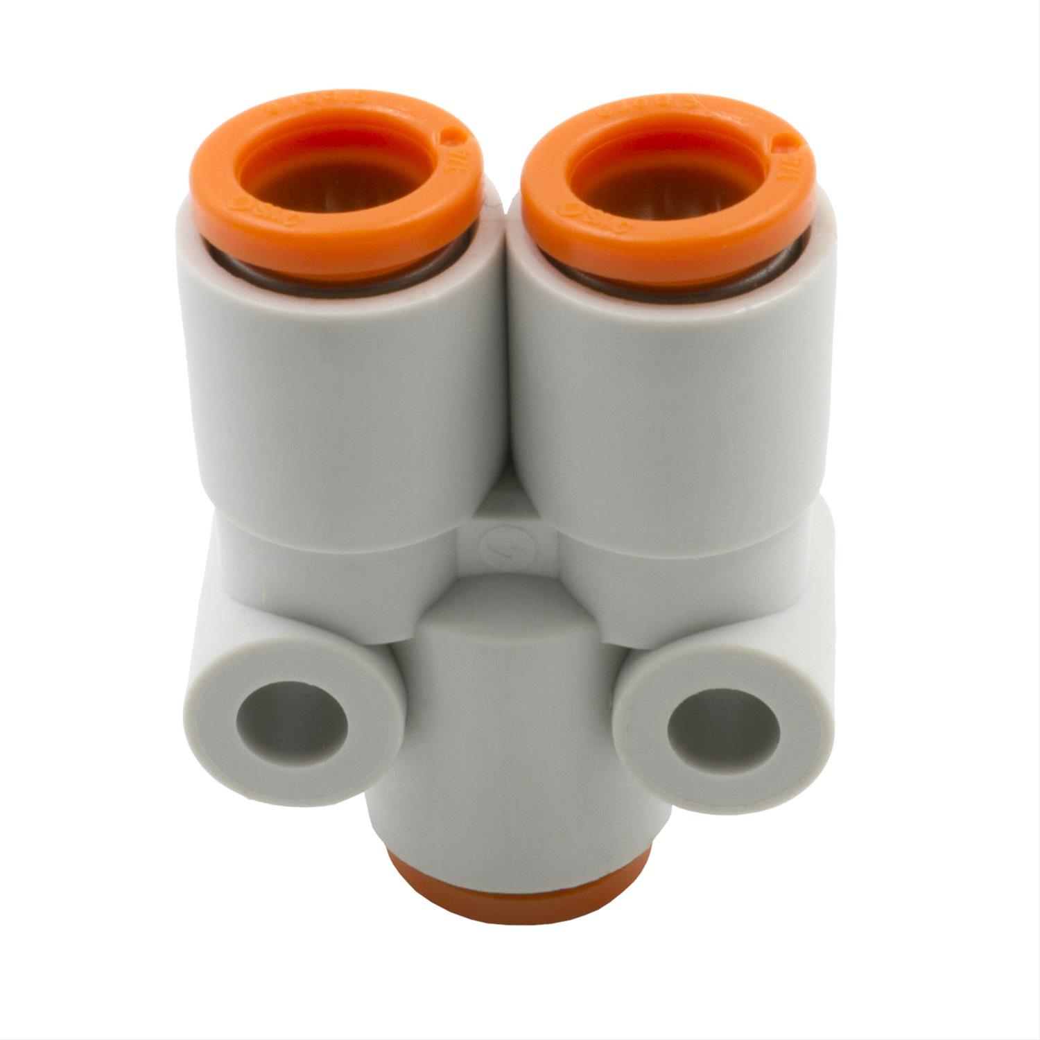 Dedenbear Quick Disconnect Fittings ALY Fitting CO2 Air Line "Y" 3 Way 1/4" OD