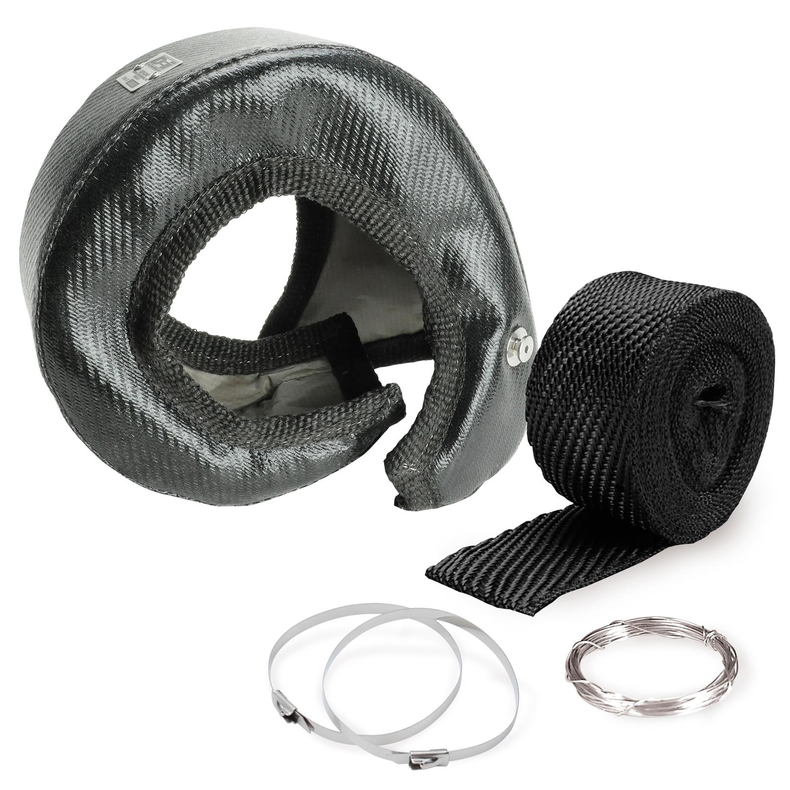DEI ONYX Gen-3 Series Turbo Heat Shields 10262 Shields, Gen 3, Onyx Series, T6 Style Turbocharger, includes Wrap, Ties, Wire, Kit thumbnail 7