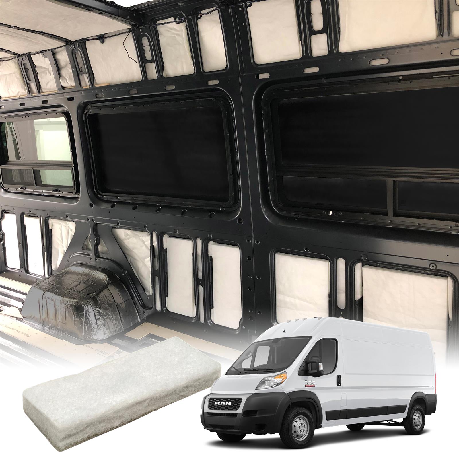 DEI Custom Cut Insulation Kits for 2014-2024 PROMASTER 2500, 3500 - 50457 '22-'23 Ram ProMaster 159 WB High Cube Ext 12mm D-Mat Kit