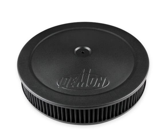 Demon Carburetion Air Cleaners 786004B Cleaner, Dropped Base, Round, 14 in. Diameter, Logo, Steel, Black, Black Cotton Gauze Filter, Each thumbnail 2