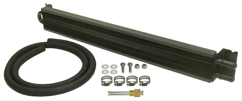 Derale Frame Rail Transmission Fluid Coolers 13224 Cooler, Transmission, Tube and Fin, Aluminum, Copper, Black, 1 1/2 in. x 20 3/4 in. x 1 1/2 in., Each