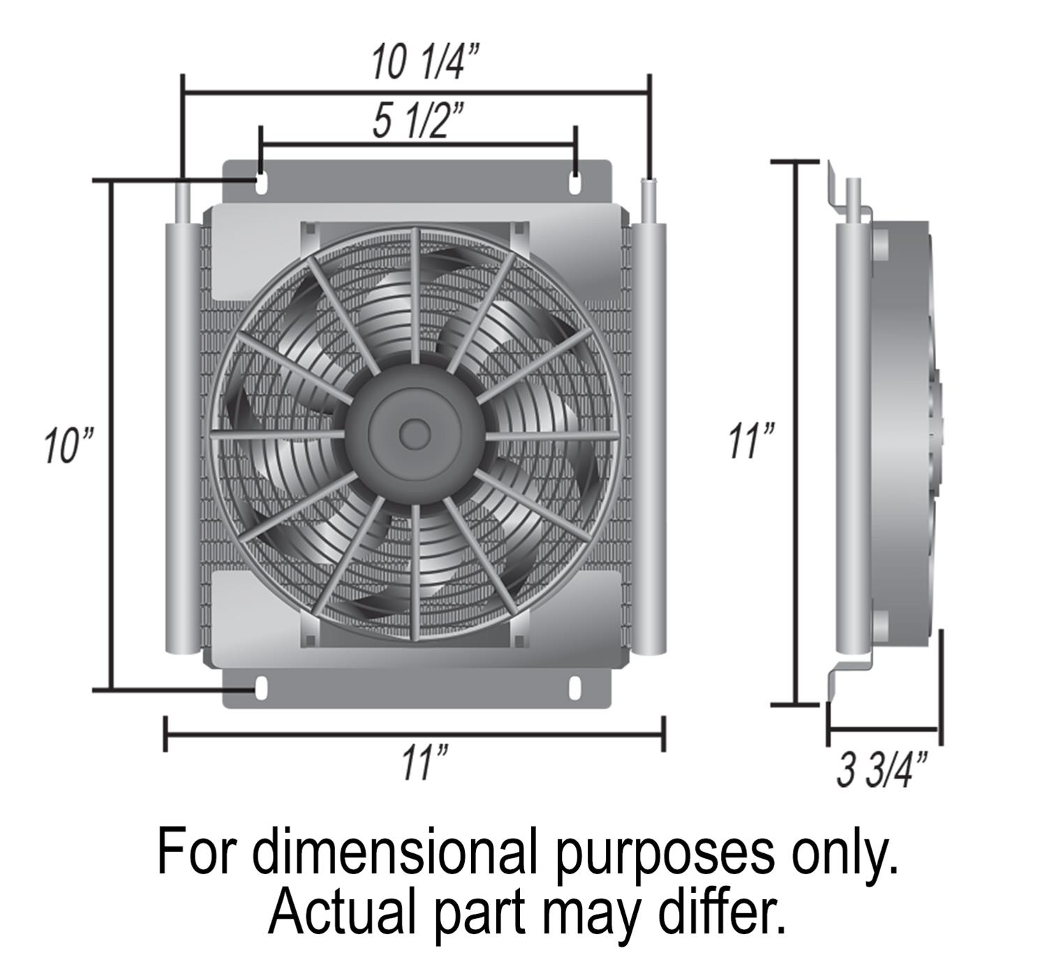 Derale Dyno-Cool Remote Fluid Coolers 13735 18 Row Cooler thumbnail 2
