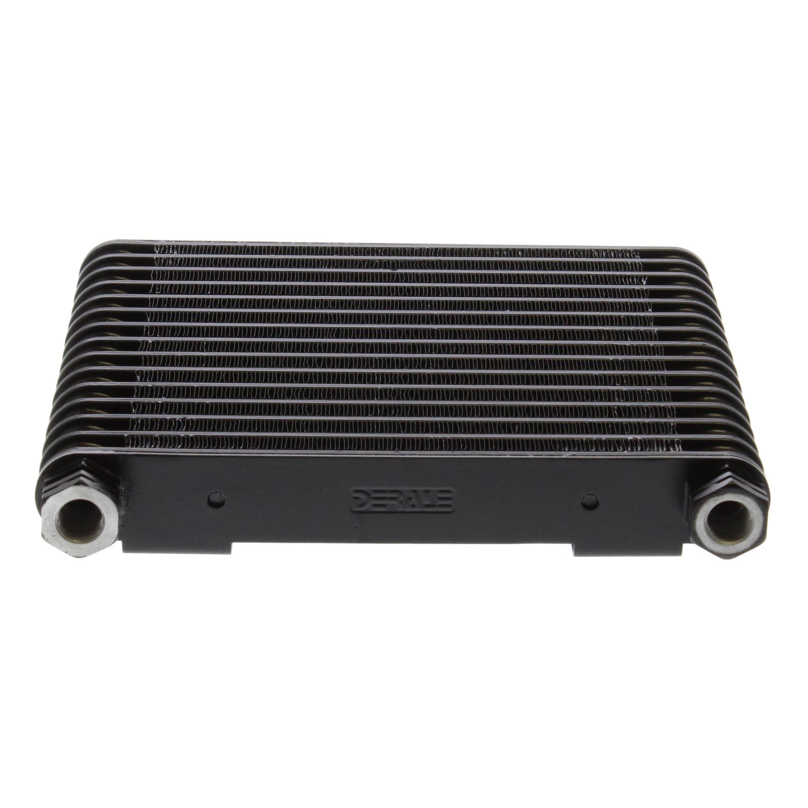 Derale 9000 Series Fin and Plate Transmission Coolers 13751 Fluid Cooler, Transmission, Type, Aluminum, 9.000 in. x 9.000 in. x 1.25 in., -6 AN, Inlet, Outlet thumbnail 2