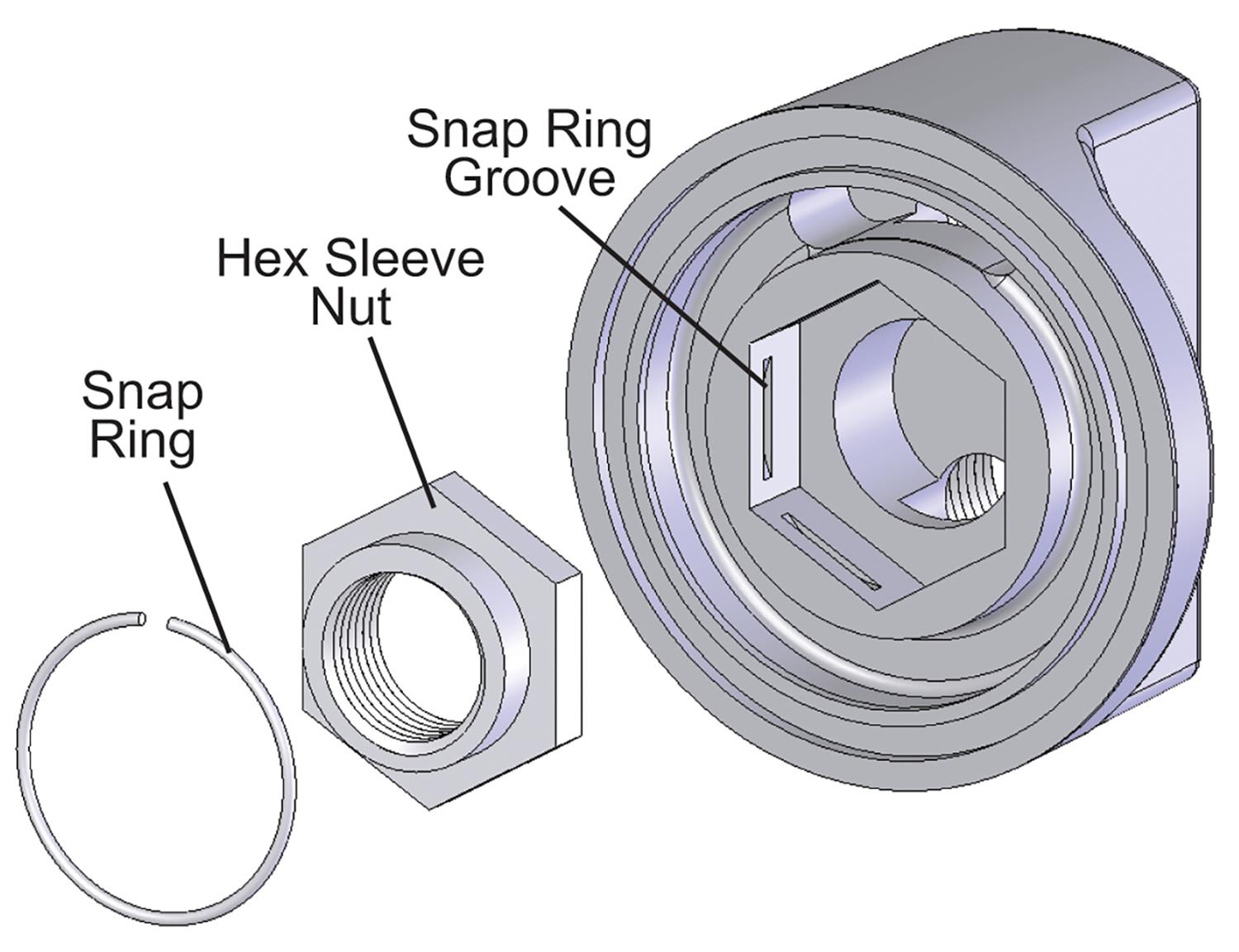 Derale Engine Oil Filter Relocation Kits 15780 Kit, Single Filter, 3/4-16 in. Threads, Various Threads, Low Profile, Kit thumbnail 2