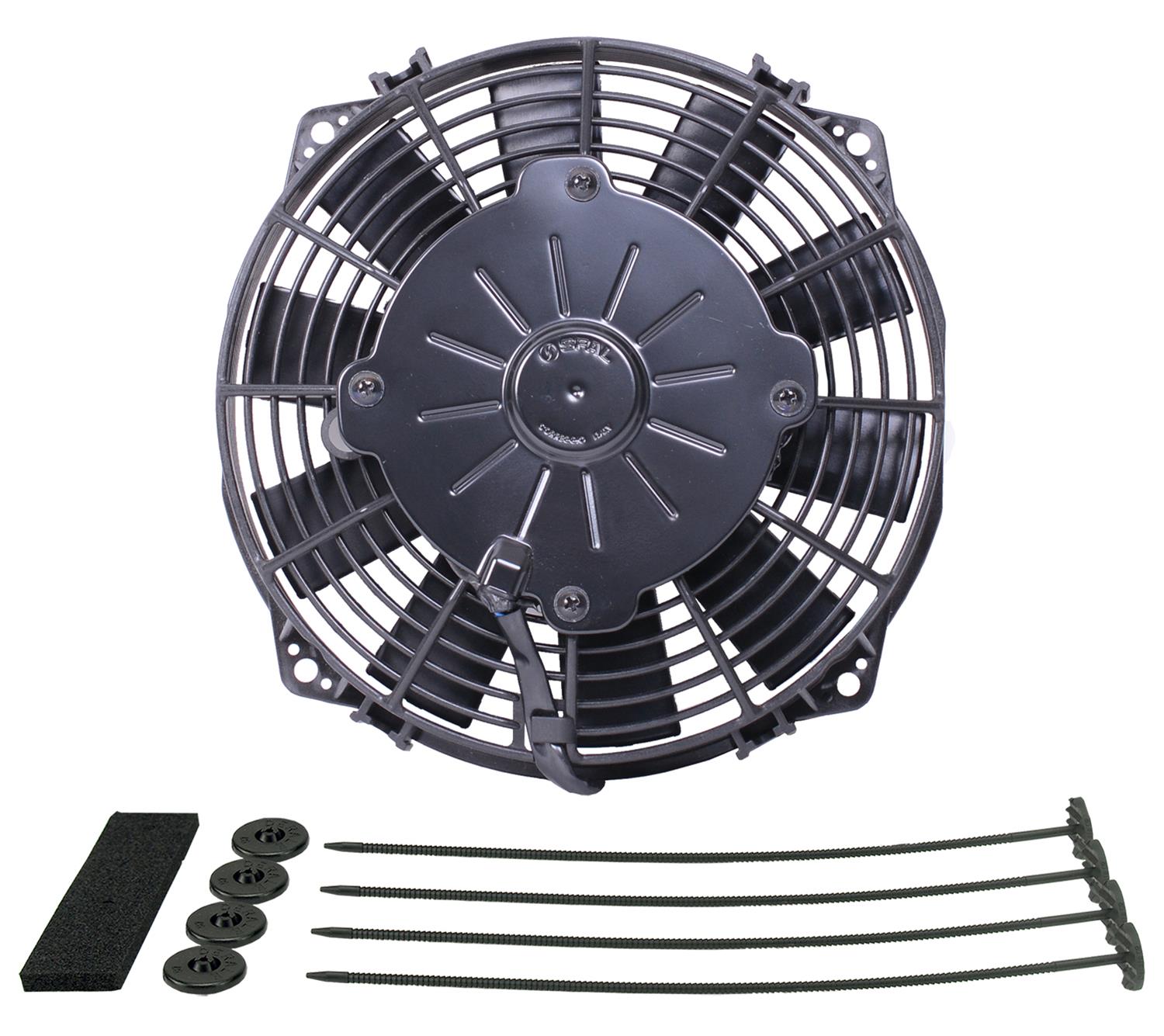 8 Inch 366 CFM Derale High-Output Paddle Blade Fan 16108 Electric Fan, in. Diameter, Puller, cfm, Black, Each