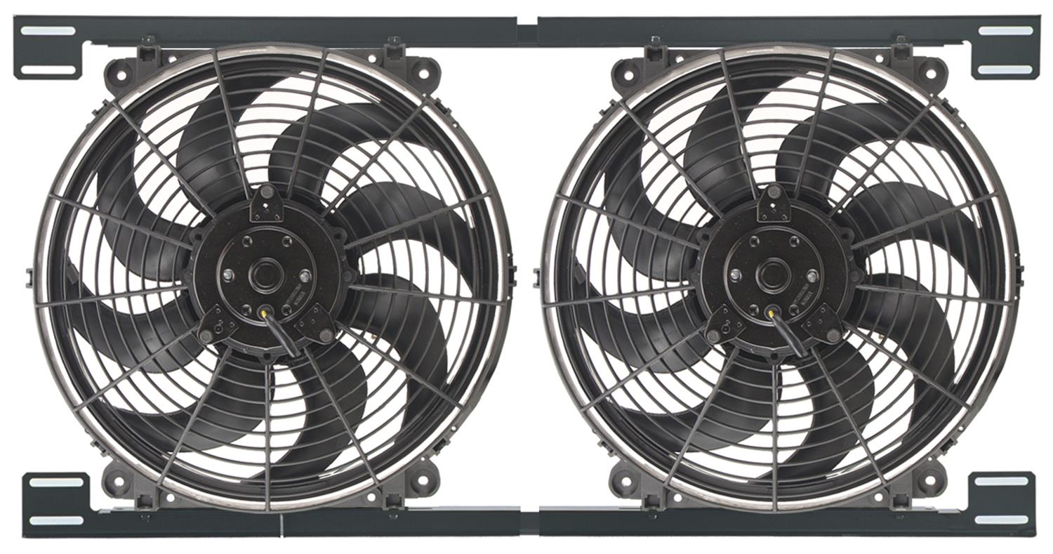 14 Inch 2,700 CFM Derale Tornado Universal Fan 16834 Electric Fan, Dual, in. Diameter, Reversible, cfm, Black Plastic, Each