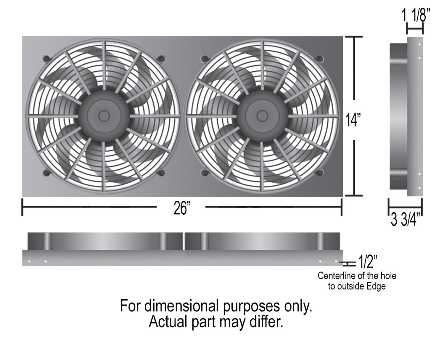 Derale Cooling Products 16850 Derale High-Output Dual RAD Fan and