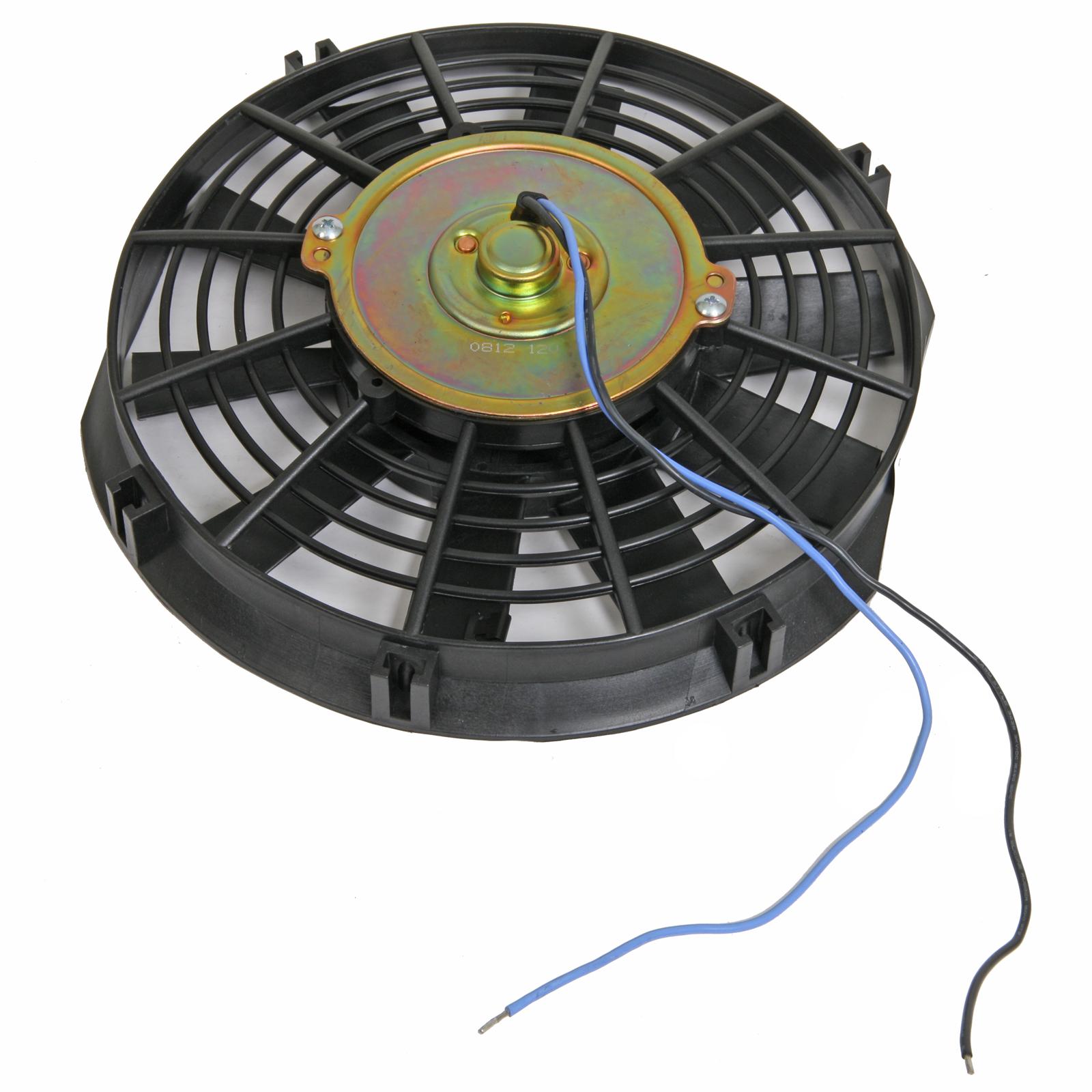 9 Inch 475 CFM Derale Dyno-Cool Straight Blade Fan 16909 Electric Fan, Single, in. Diameter, Pusher, Puller, cfm, Black, Plastic, Each
