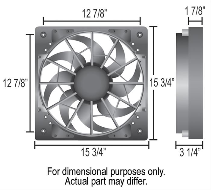 Derale Cooling Products 16926 Derale High-Output Single RAD Fan