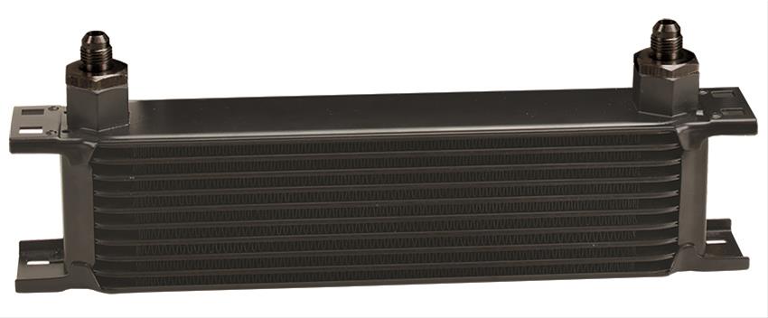 Derale Stacked Plate Fluid Coolers 51006 Cooler, Plate-Type, Aluminum, Black, 10-Row, -6 AN, 4.438 in. x 13 in. x 2 in., Each thumbnail 3