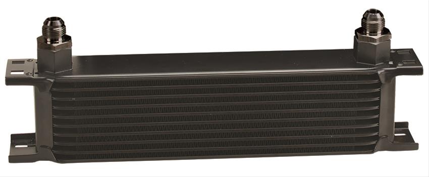 Derale Stacked Plate Fluid Coolers 51008 Cooler, Plate-Type, Aluminum, Black, 10-Row, -8 AN, 4.563 in. x 13 in. x 2 in., Each thumbnail 3