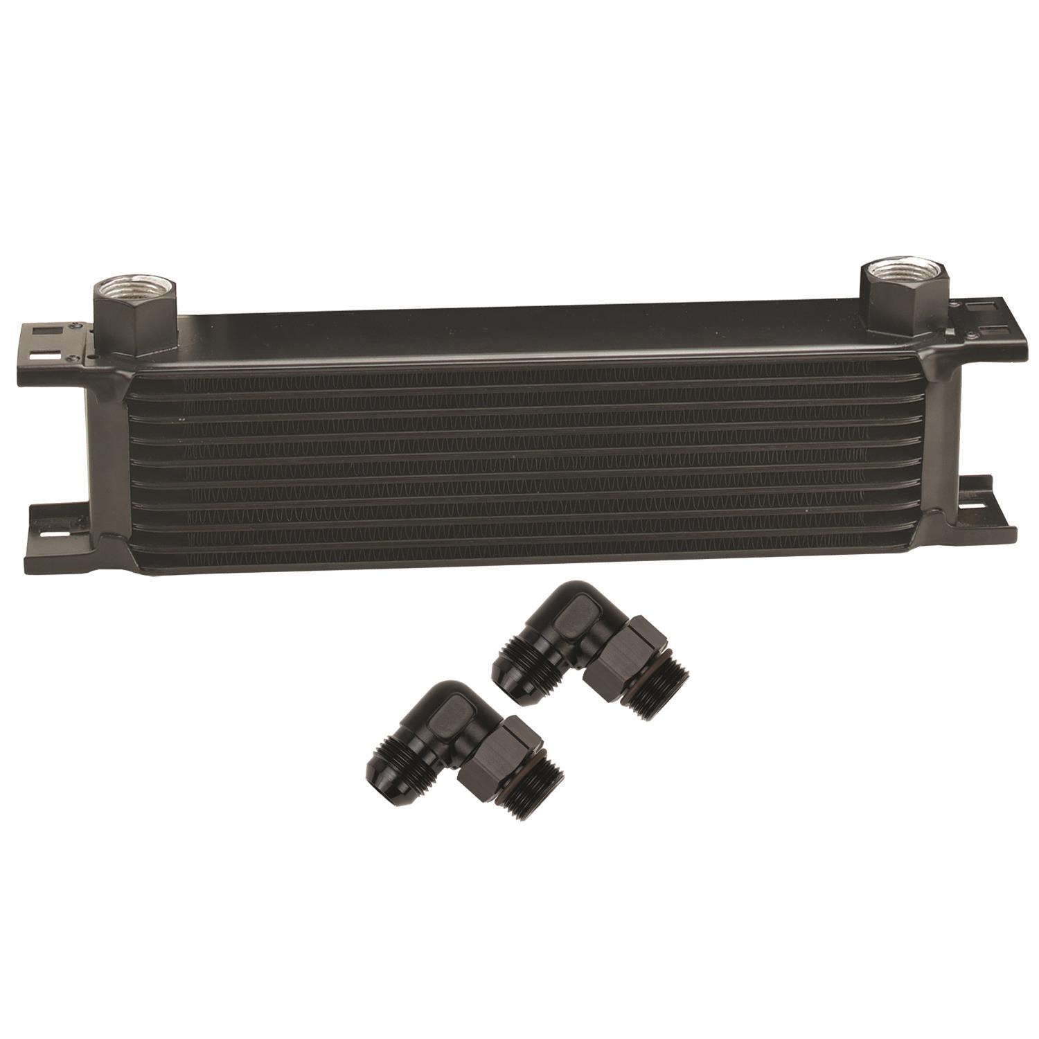 Derale Stacked Plate Fluid Coolers 51080 KIT-Stack Cooler 10 Row (-10AN 90° Swivel)