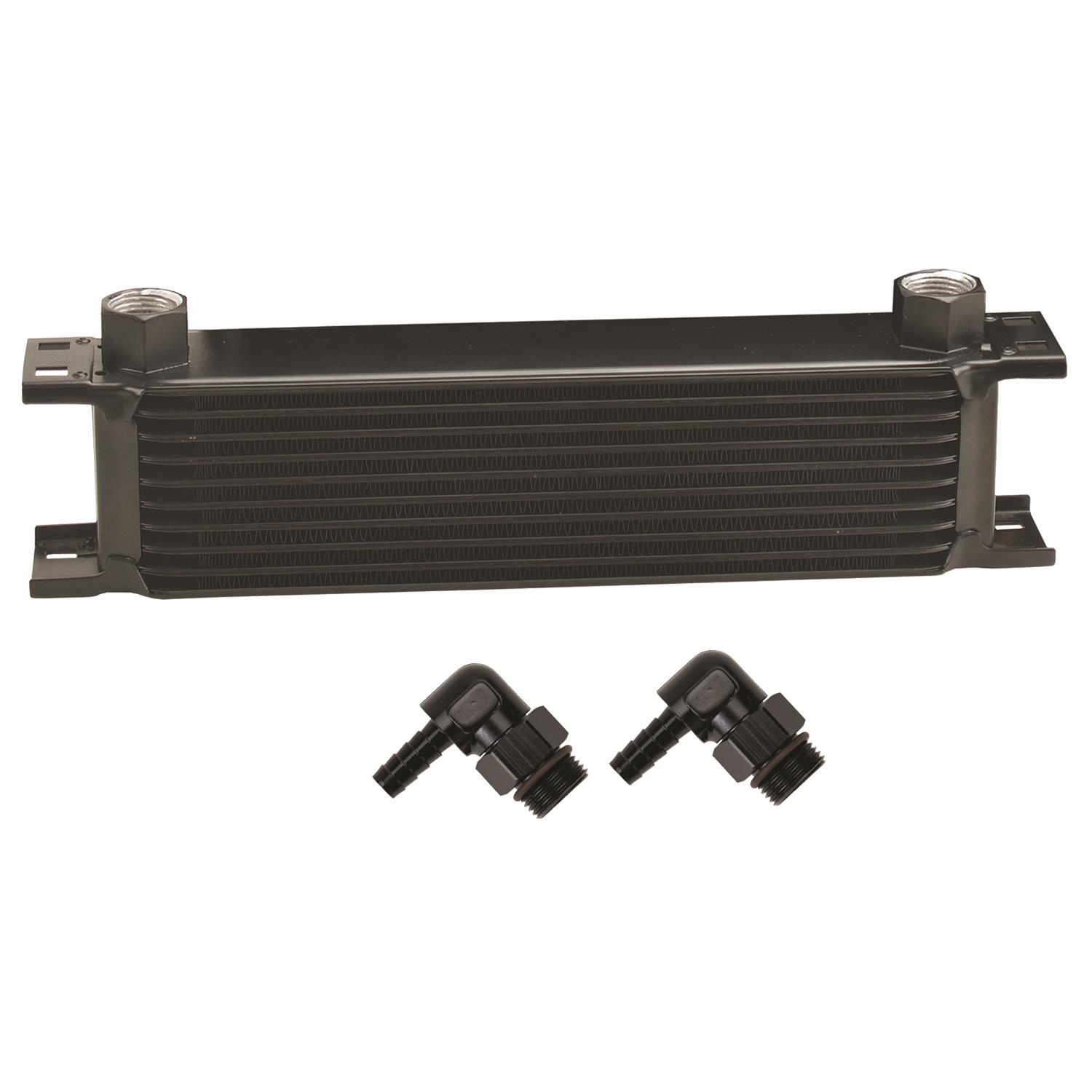 Derale Stacked Plate Fluid Coolers 51081 Stack Cooler 10 Row w/ 3/8" Swivel Hose Barb fittings