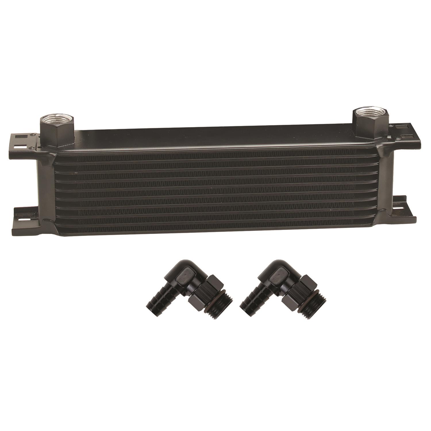 Derale Stacked Plate Fluid Coolers 51082 Stack Cooler 10 Row w/ 1/2" Swivel Hose Barb fittings