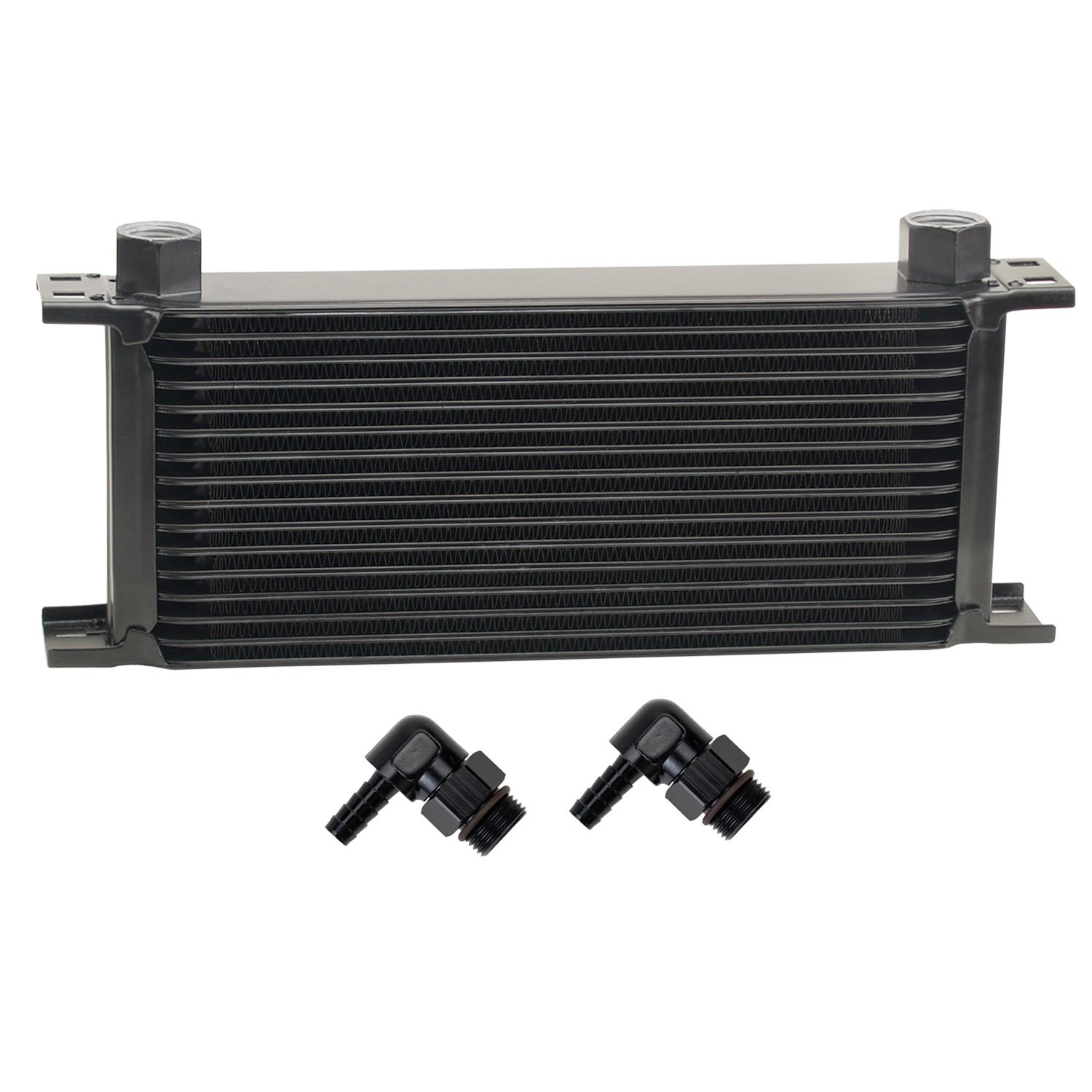 Derale Stacked Plate Fluid Coolers 51681 Stack Cooler 16 Row w/ 3/8" Swivel Hose Barb fittings