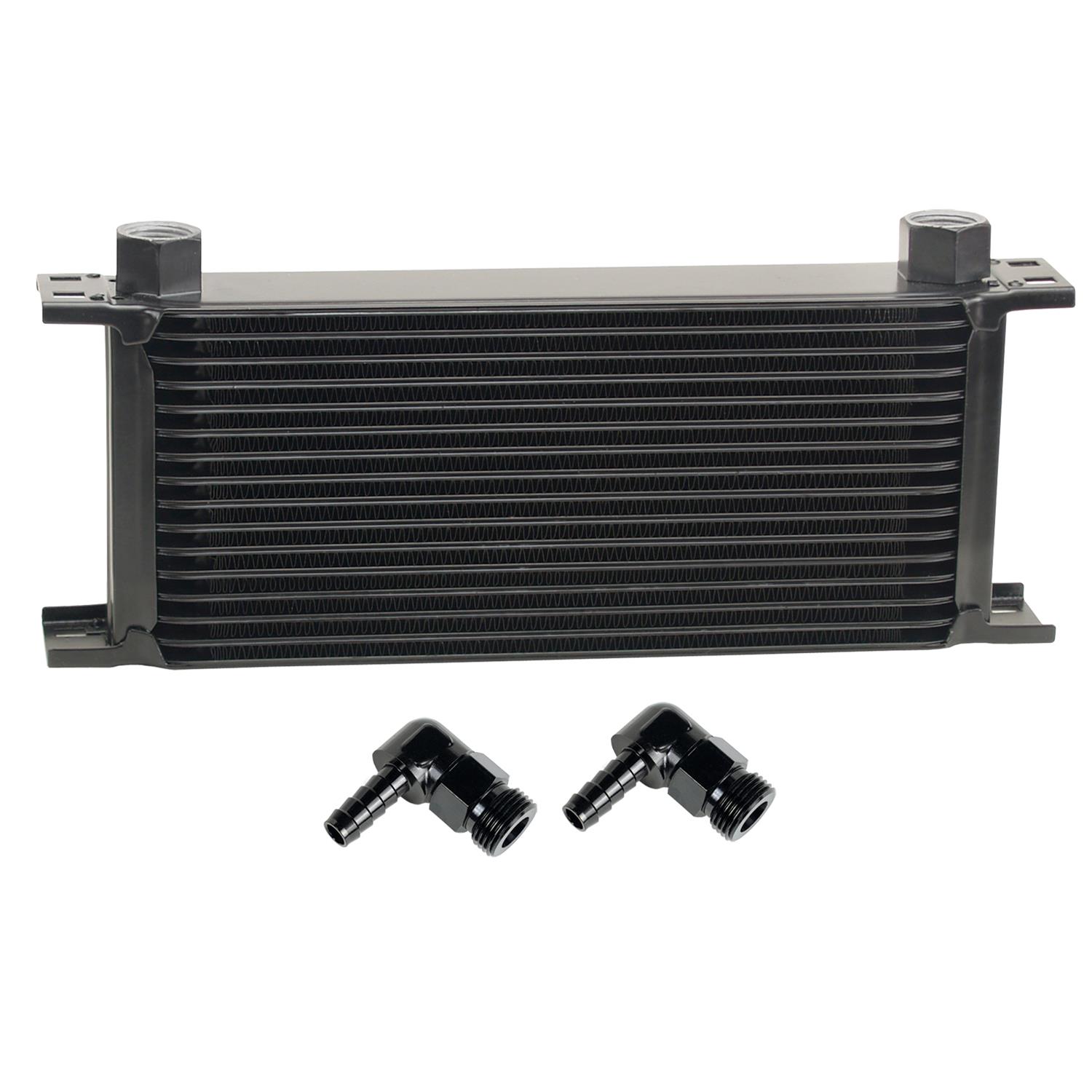 Derale Stacked Plate Fluid Coolers 51682 Stack Cooler 16 Row w/ 1/2" Swivel Hose Barb fittings