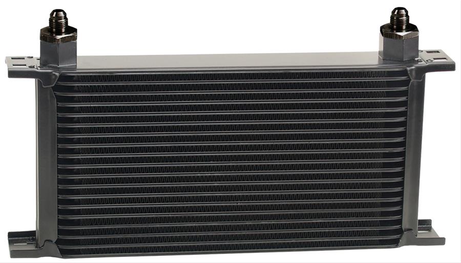 Derale Stacked Plate Fluid Coolers 51906 Cooler, Plate-Type, Aluminum, Black, 19-Row, -6 AN, 7.313 in. x 13 in. x 2 in., Each thumbnail 3