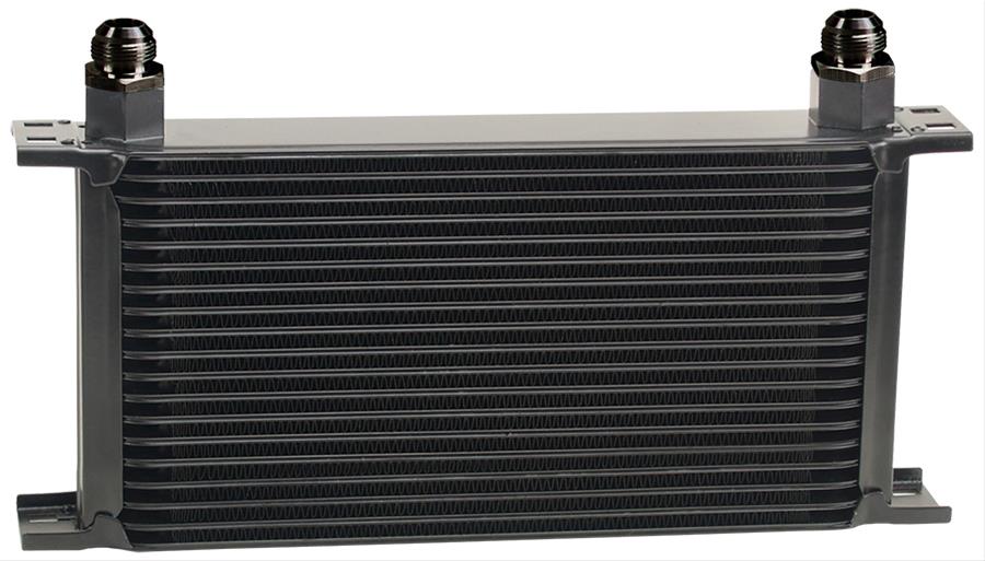 Derale Stacked Plate Fluid Coolers 51910 Cooler, Plate-Type, Aluminum, Black, 19-Row, -10 AN, 7.563 in. x 13 in. x 2 in., Each thumbnail 3