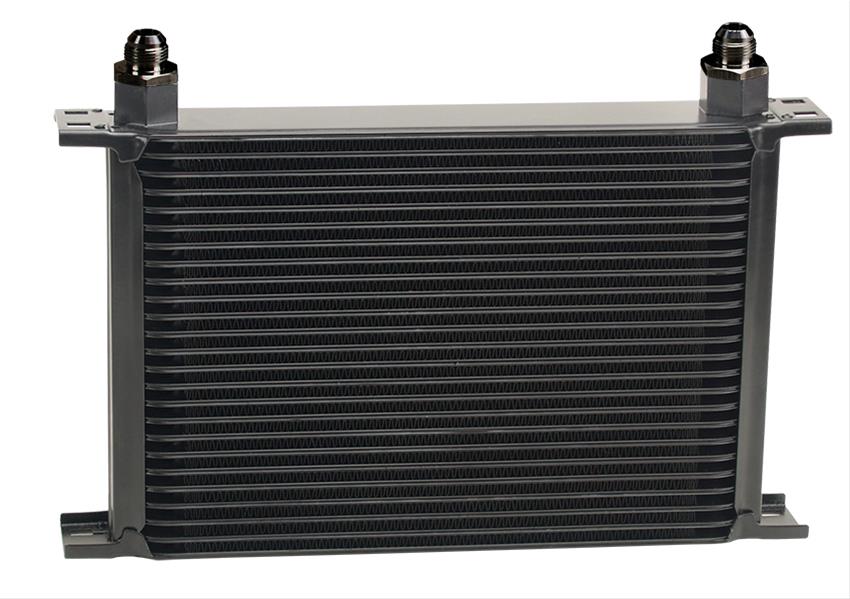 Derale Stacked Plate Fluid Coolers 52508 Cooler, Plate-Type, Aluminum, Black, 25-Row, -8 AN, 9.313 in. x 13 in. x 2 in., Each thumbnail 3