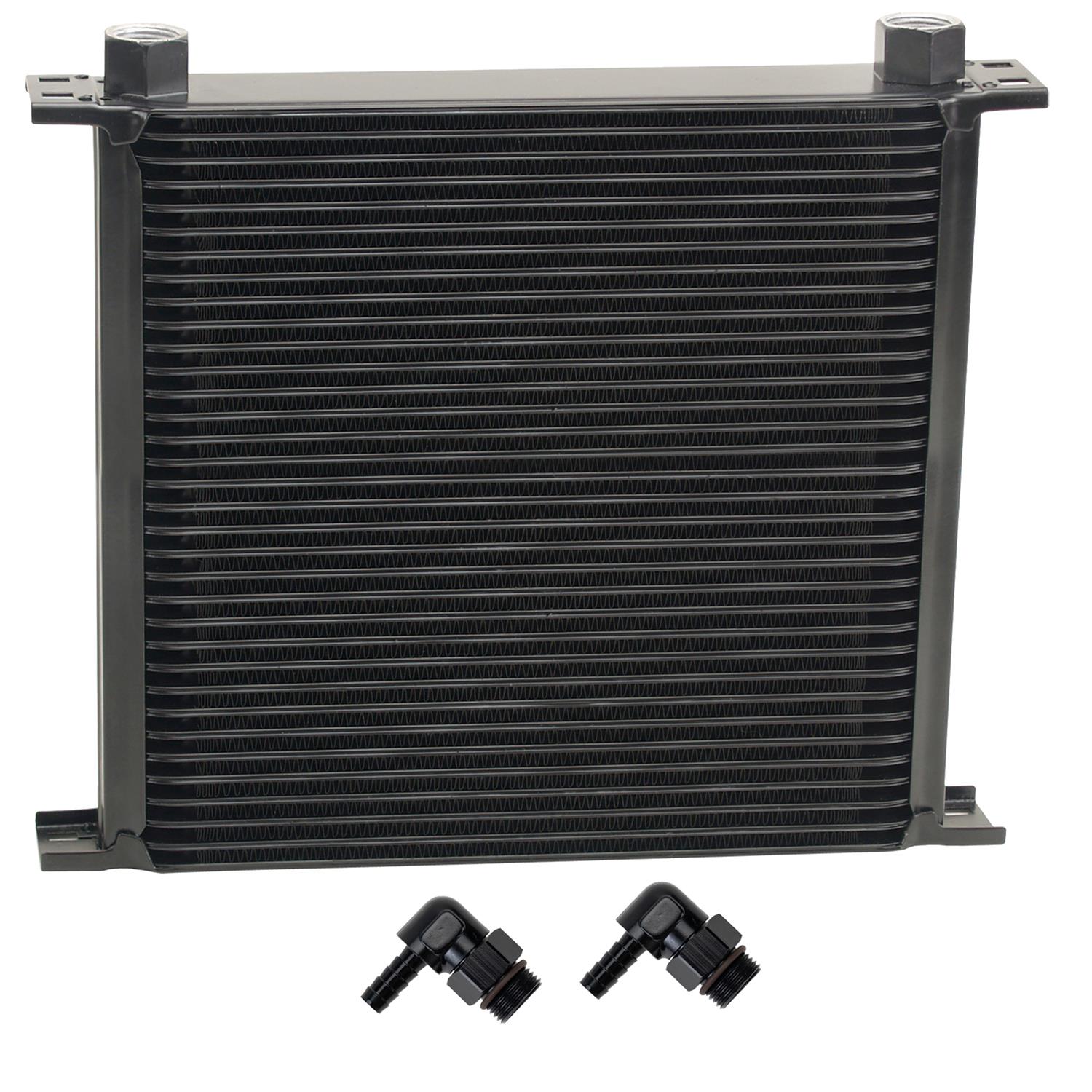 Derale Stacked Plate Fluid Coolers 53481 Stack Cooler 34 Row w/ 3/8" Swivel Hose Barb fittings