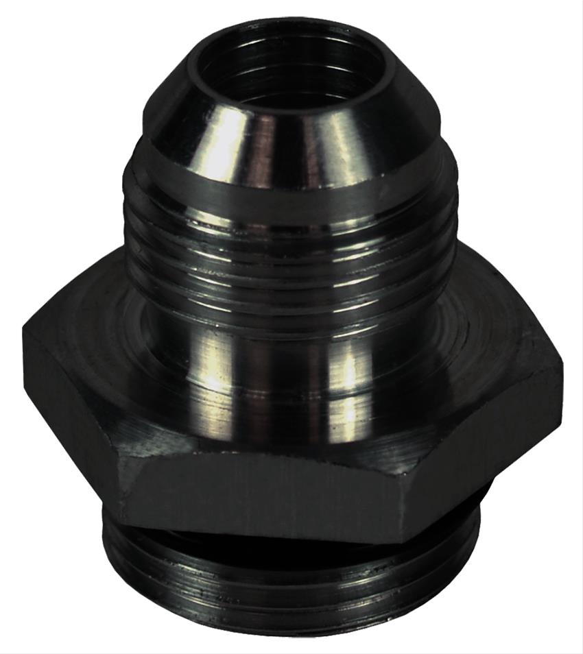 Derale AN Fittings 59008 Fitting, Adapter, to Straight Cut, Straight, Aluminum, Black Anodized, -8 AN, -10 AN, Each thumbnail 3