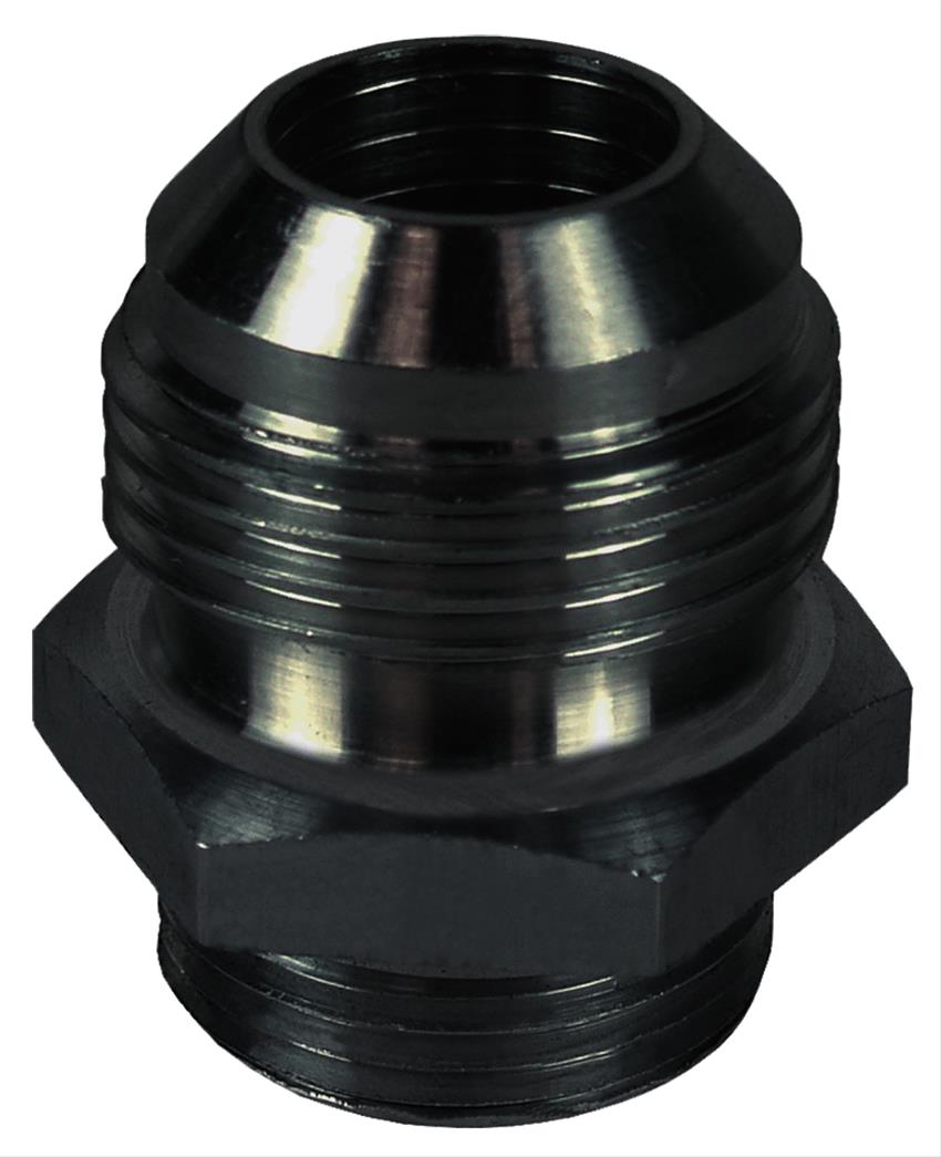 Derale AN Fittings 59010 Fitting, Adapter, to Straight Cut, Straight, Aluminum, Black Anodized, -10 AN, -10 AN, Each thumbnail 4