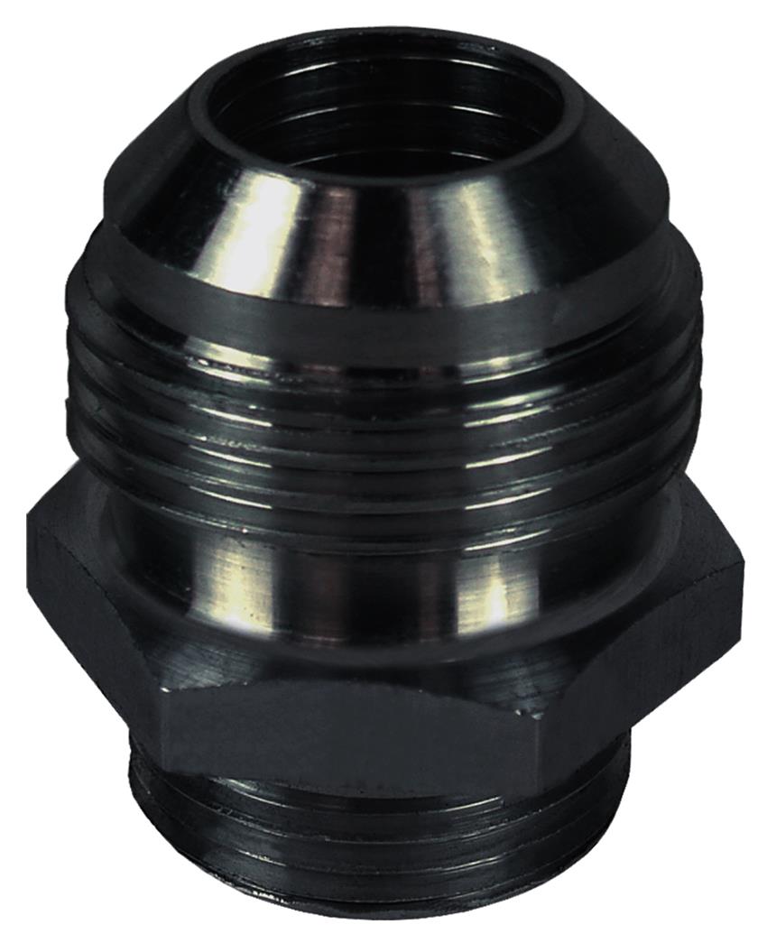 Derale AN Fittings 59012 Fitting, Adapter, to Straight Cut, Straight, Aluminum, Black Anodized, -12 AN, -10 AN, Each thumbnail 3