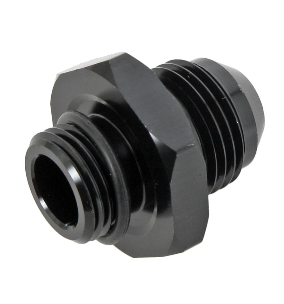 Derale AN Fittings 59108 Fitting, Adapter, to Straight Cut, Straight, Aluminum, Black Anodized, -8 AN, 5/8-18 in., Each thumbnail 2