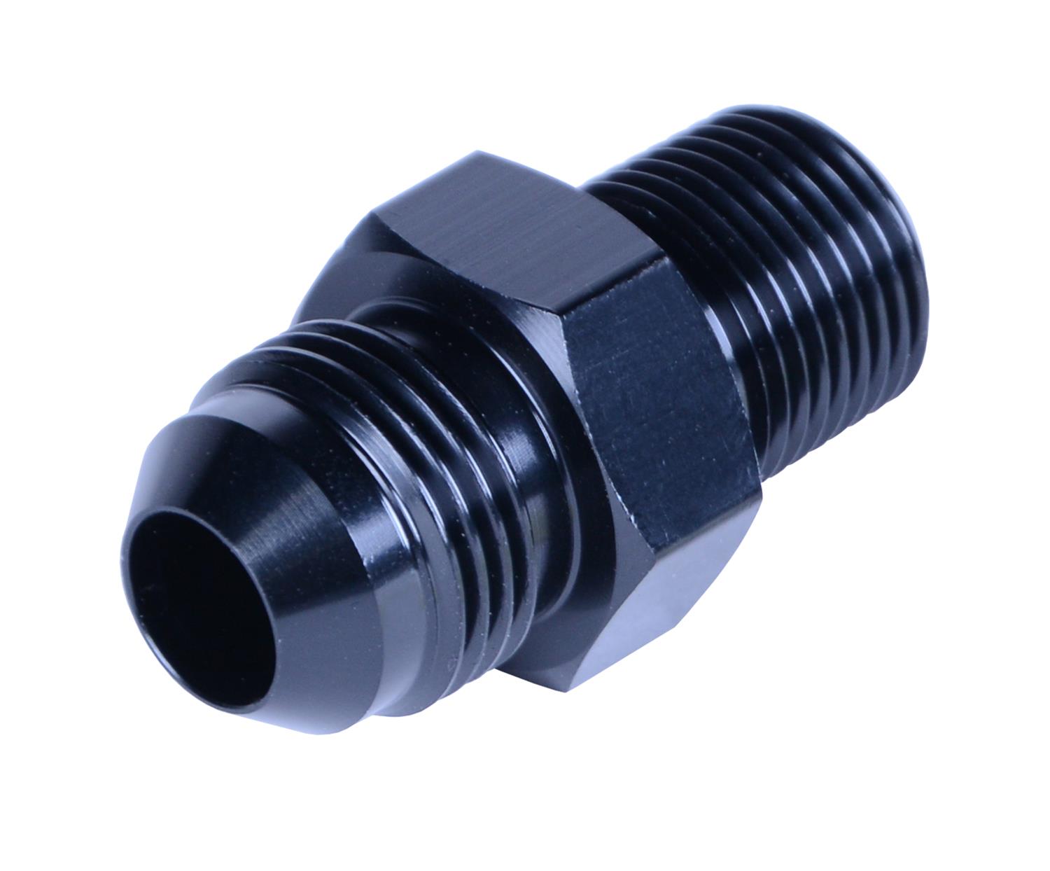 Derale AN to NPT Adapter Fittings 59208 Multi Purpose Fitting, Straight fitting, straight fitting, 3/8" npt x -8AN male