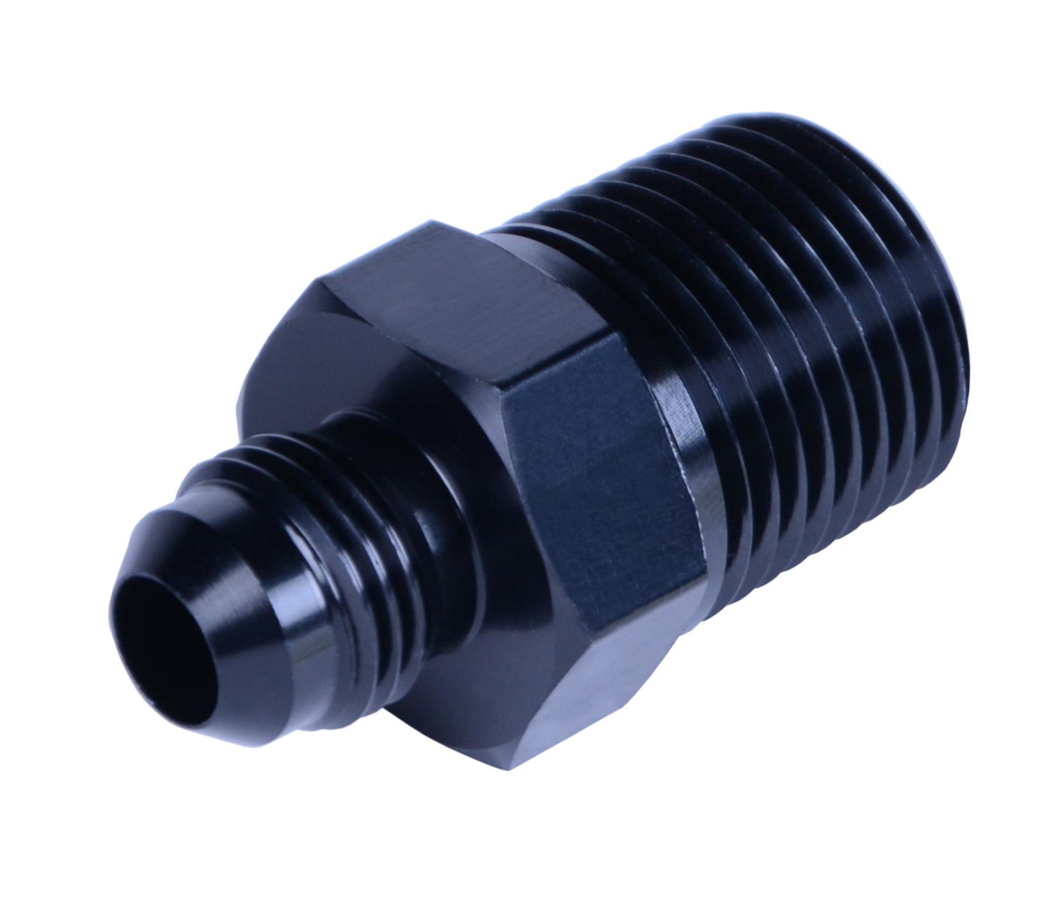 Derale AN to NPT Adapter Fittings 59306 Multi Purpose Fitting, Straight fitting, straight fitting, 1/2" npt x -6AN male