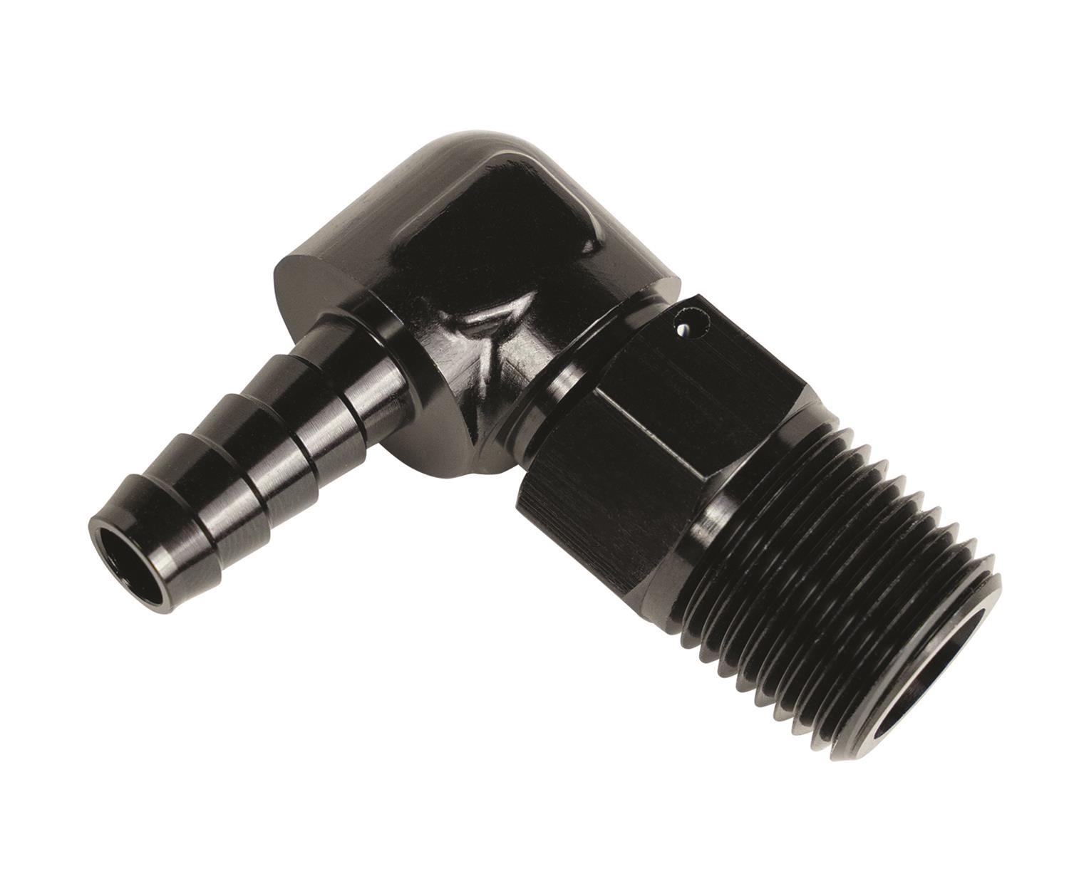 Derale 7/8-14 UNF O-ring to -6 AN Male 90° Swivel Derale 7/8-14 UNF O-ring to -6 AN Male 90° Swivel