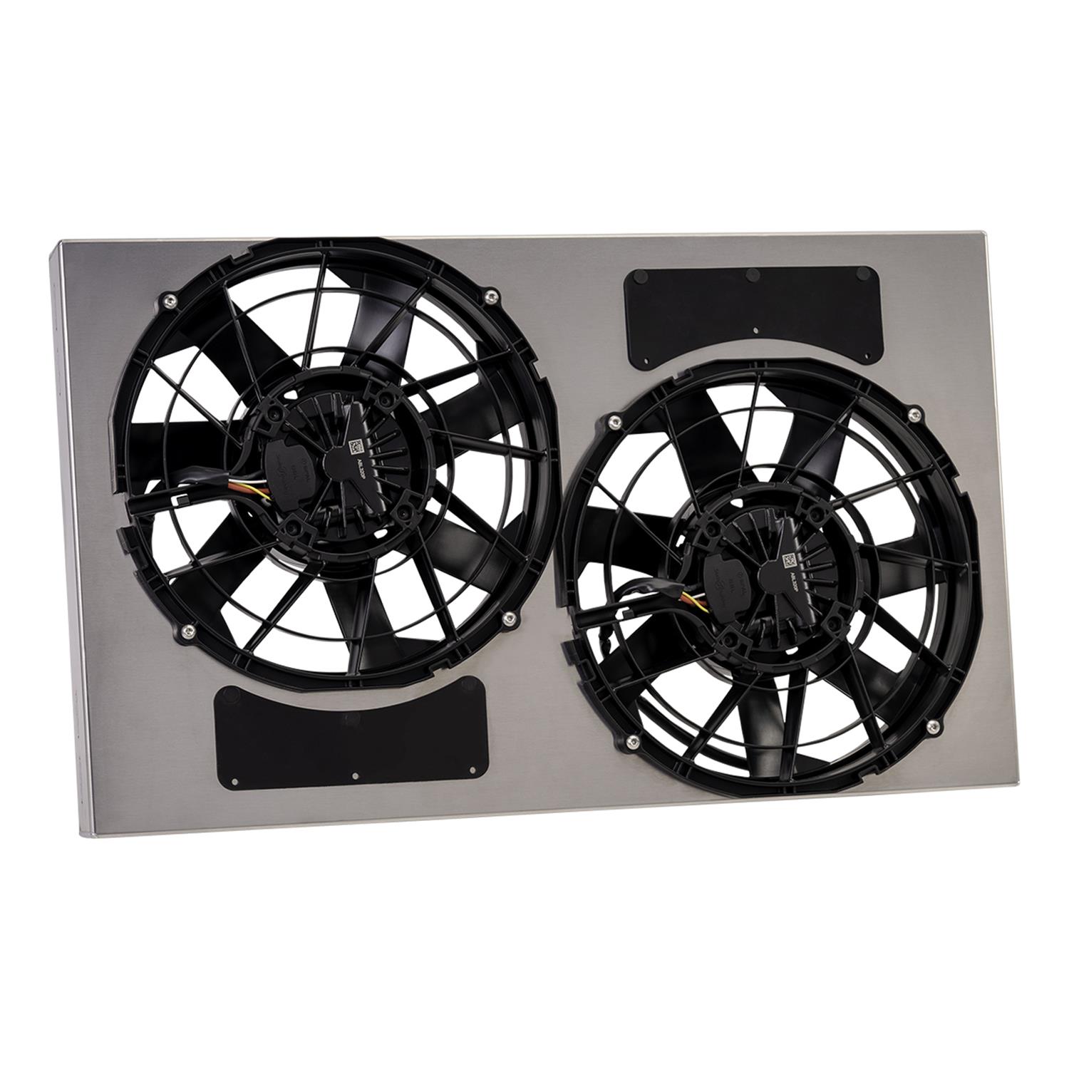 12 Inch 4,400 CFM Derale Electric Fan Brushless Powerpacks 67938-195 Fans, Powerpack, Dual in. Fans, 2,200 CFM, Shroud, 195 degree, Kit thumbnail 2