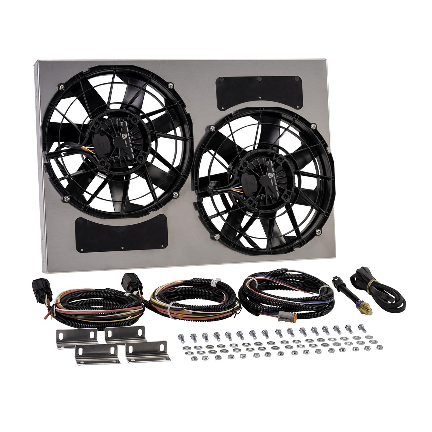 12 Inch 4,400 CFM Derale Electric Fan Brushless Powerpacks 67942-215 Fans, Powerpack, Dual in. Fans, 2,200 CFM, Shroud, 215 degree, Kit thumbnail 2