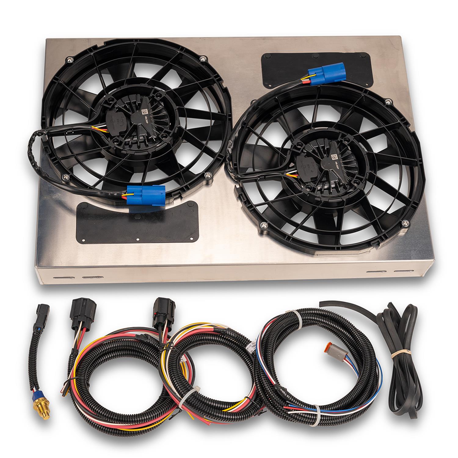 12 Inch 4,400 CFM Derale Electric Fan Brushless Powerpacks 67942-215 Fans, Powerpack, Dual in. Fans, 2,200 CFM, Shroud, 215 degree, Kit thumbnail 4