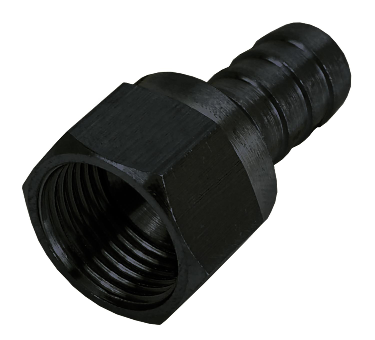 Derale AN Swivel Hose Barb Fittings 98203 Fitting, Adapter, to Barb, Straight, Aluminum, Black Anodized, -10 AN, 1/2 in. Barb, Each thumbnail 2