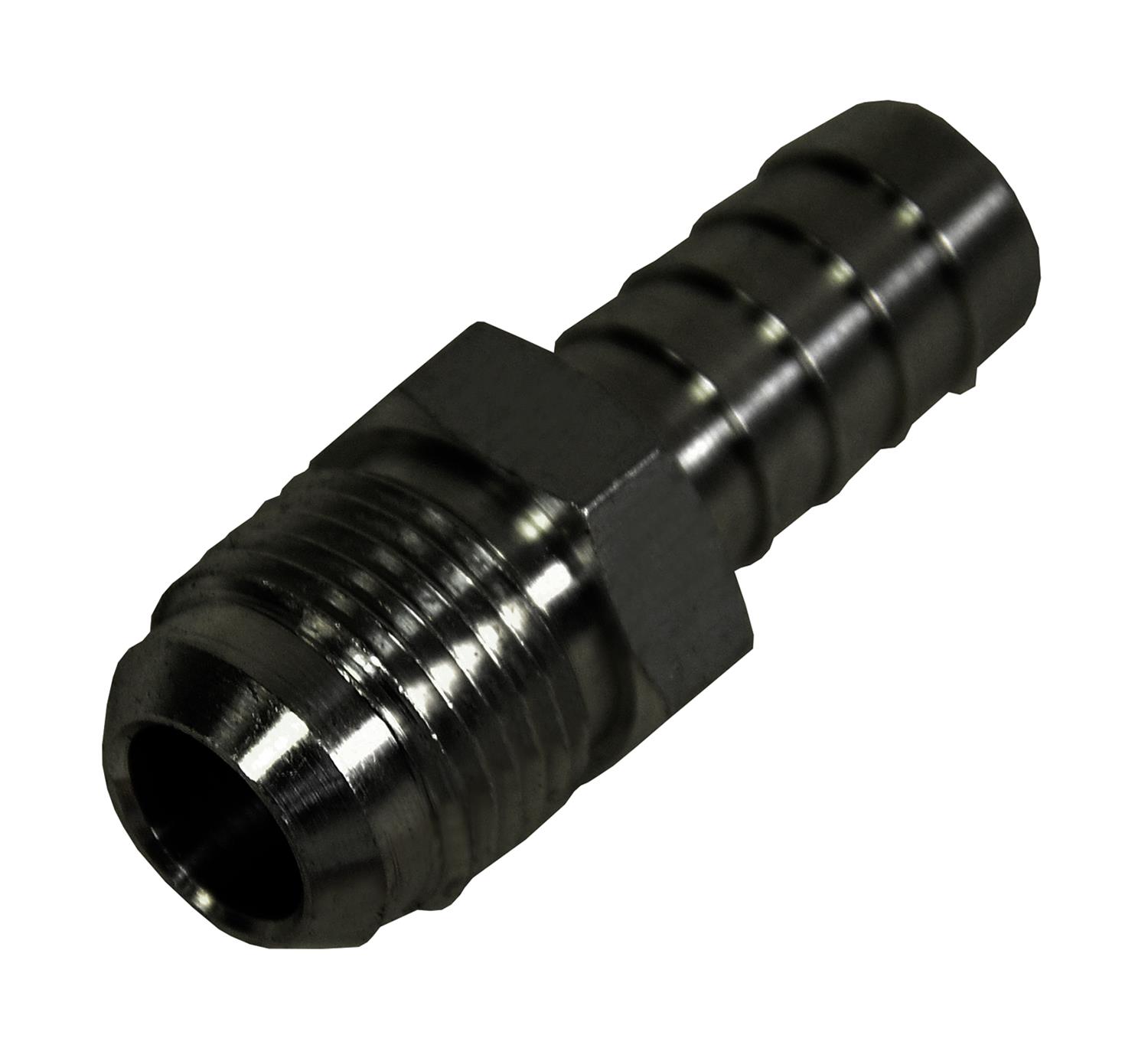 Derale AN Hose Barb Fittings 98205 Fitting, Adapter, to Barb, Straight, Aluminum, Black Anodized, -8 AN, 1/2 in. Barb, Each thumbnail 2