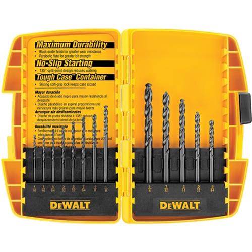 Dewalt Dw Dewalt Piece Black Oxide Drill Bit Sets Summit Racing