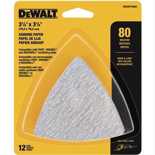 Dewalt DWASPTRI083 Dewalt Oscillating Sandpaper and Sanding Pads