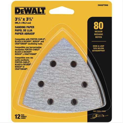 Dewalt DWASPTRI08 Dewalt Oscillating Sandpaper and Sanding Pads