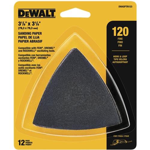 Dewalt DWASPTRI123 Dewalt Oscillating Sandpaper and Sanding Pads