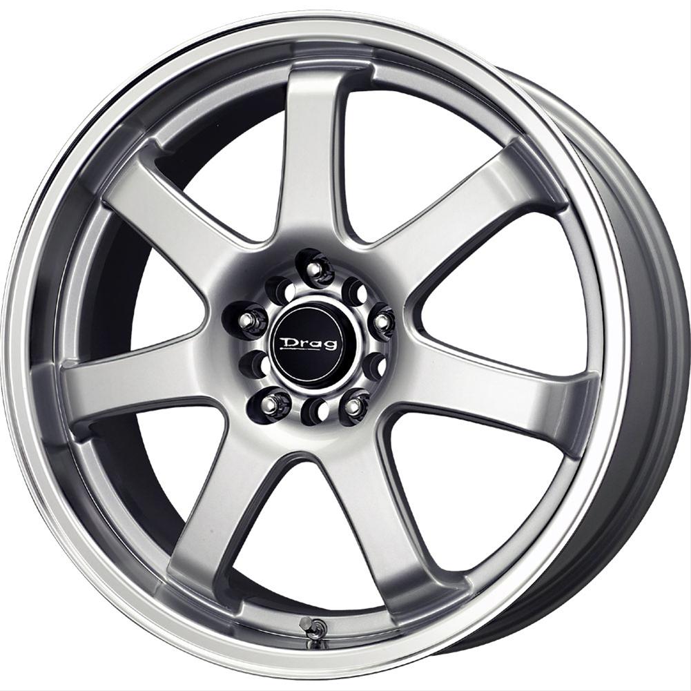 Drag Wheels DR351775054573S Drag Wheels DR-35 Silver Wheels with Machined  Lip | Summit Racing