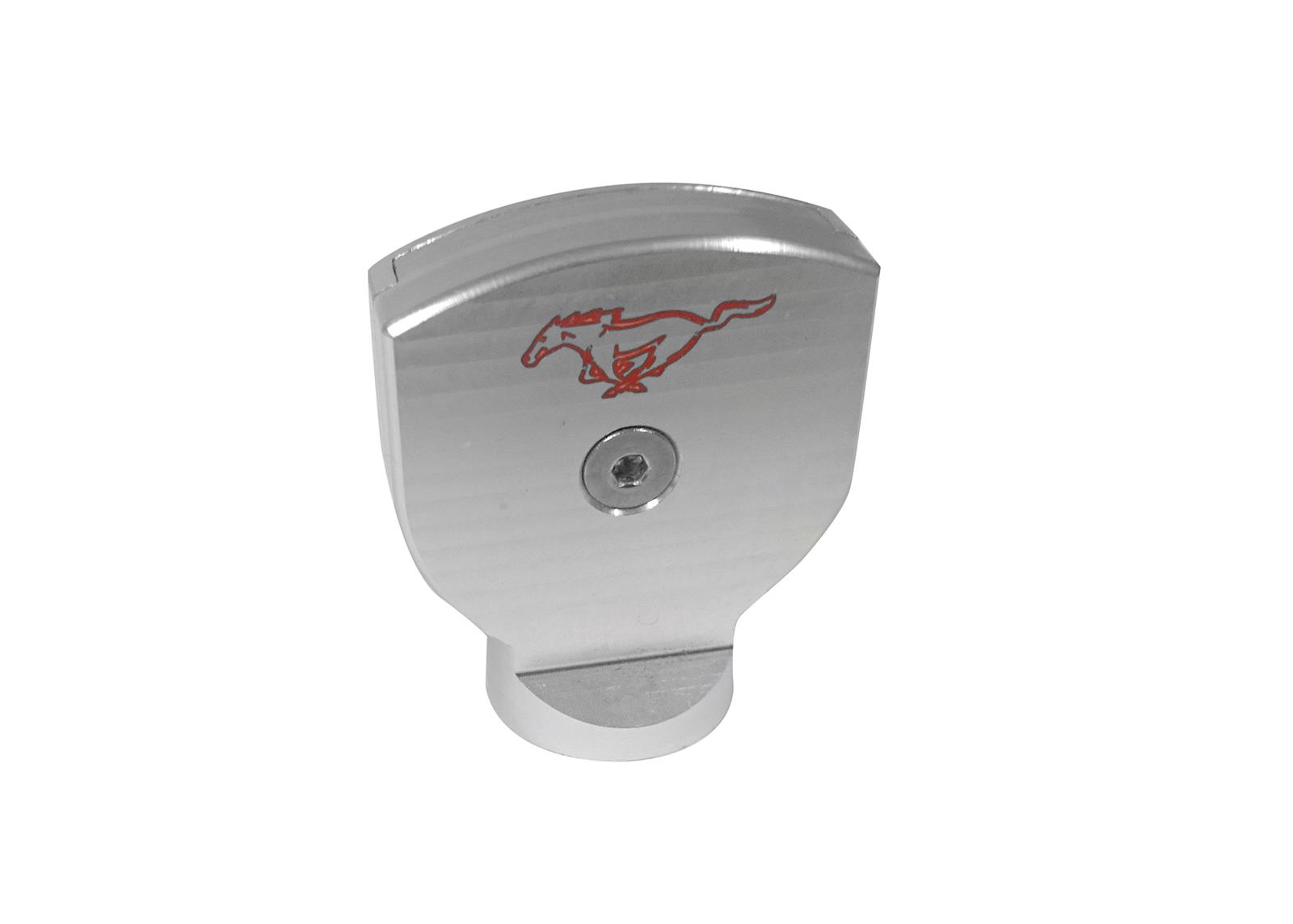 Drake Dipstick Handles FR3Z-6750-BL Handles, Aluminum, Clearcoat, Mustang Pony Logo, Ford, Each
