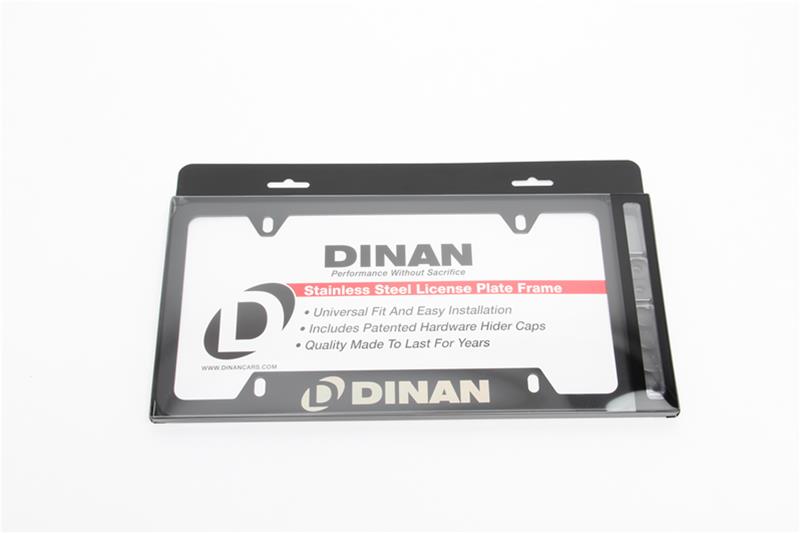 Dinan License Plate Frames D010-0013 Frame, Stainless Steel, Black, Logo, Each thumbnail 2