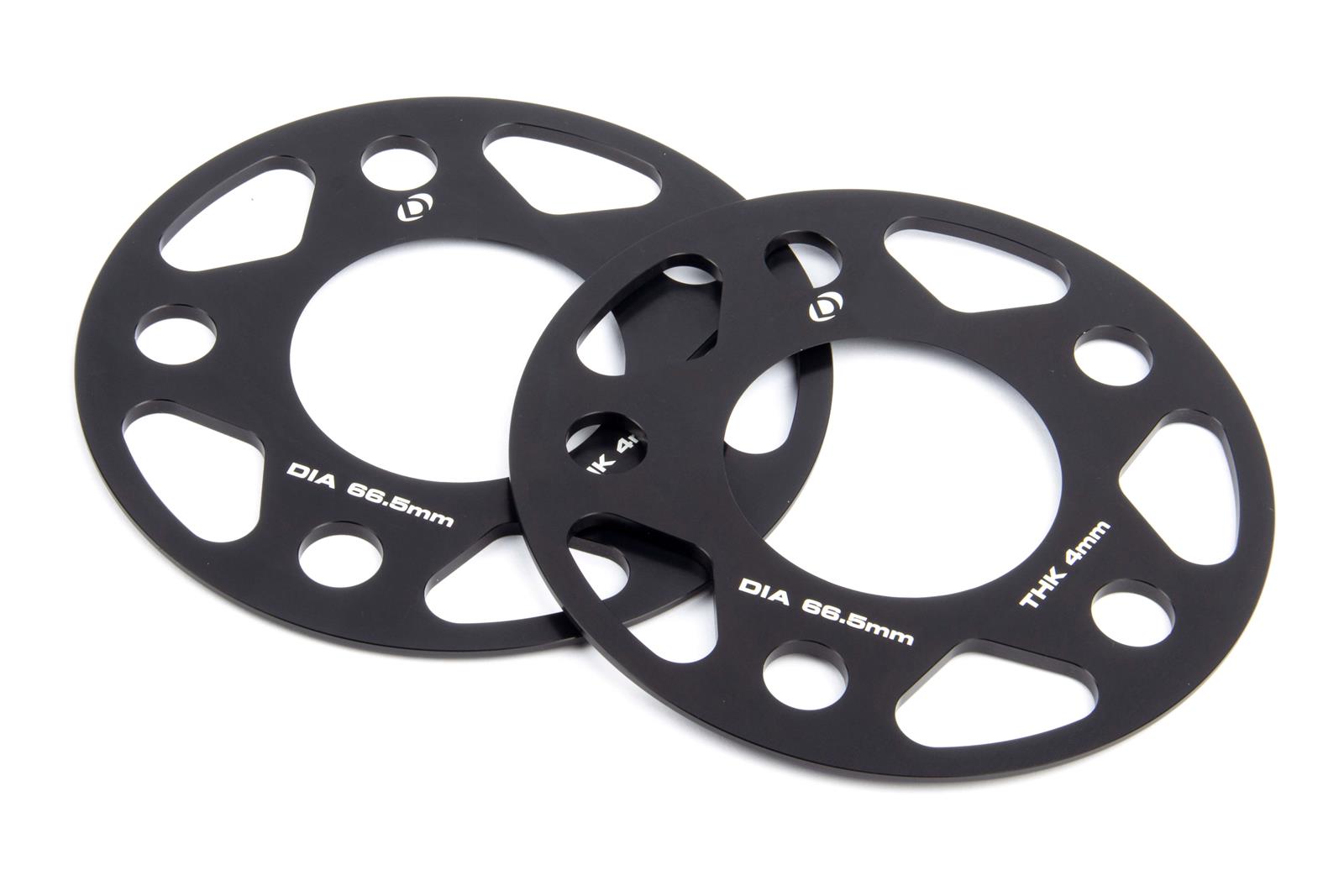 Dinan 0.157 inch Wheel Spacers D210-2022 Spacer, Billet Aluminum, 4.00mm Thickness, 66.50mm Center Bore Diameter, Pair