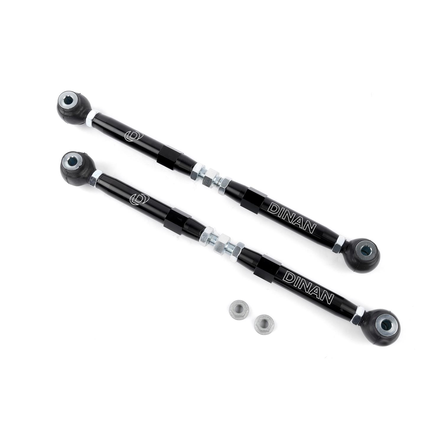 Dinan Racing Toe Links D280-0025 Links, Tubular, Rear, Billet Aluminum, Black Powdercoated, BMW, Toyota, Pair