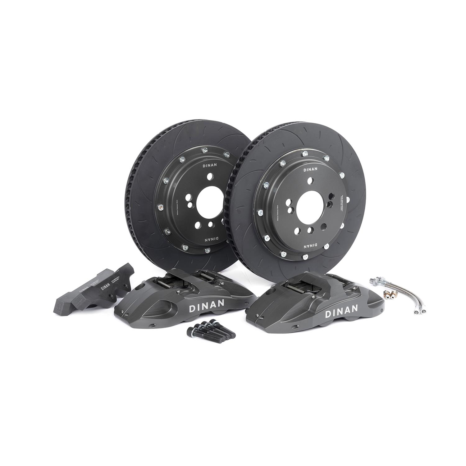 Dinan Big Brake Rear Kits D290-1009-G Disc Kit, Brake, Rear, Slotted Rotors, 4-Piston Gray Powdercoat Calipers, BMW, Kit