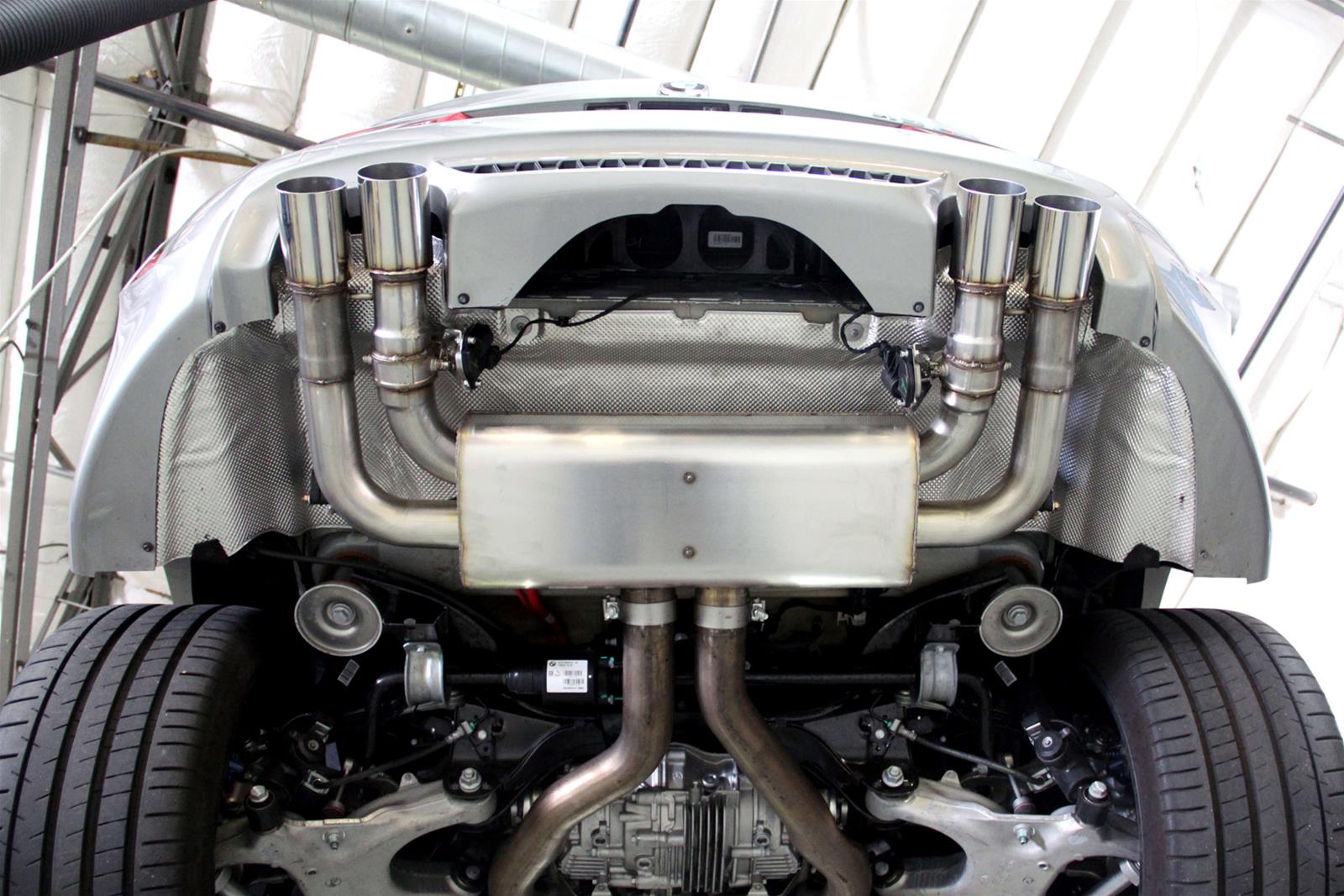 Dinan Free Flow Stainless Exhaust Systems D660-0054A Systems, Flow, Rear Axle-back, Dual In/Four Out, Steel, Natural, Split Rear Exit, Polished Tips, BMW, 4.4L, Kit thumbnail 7