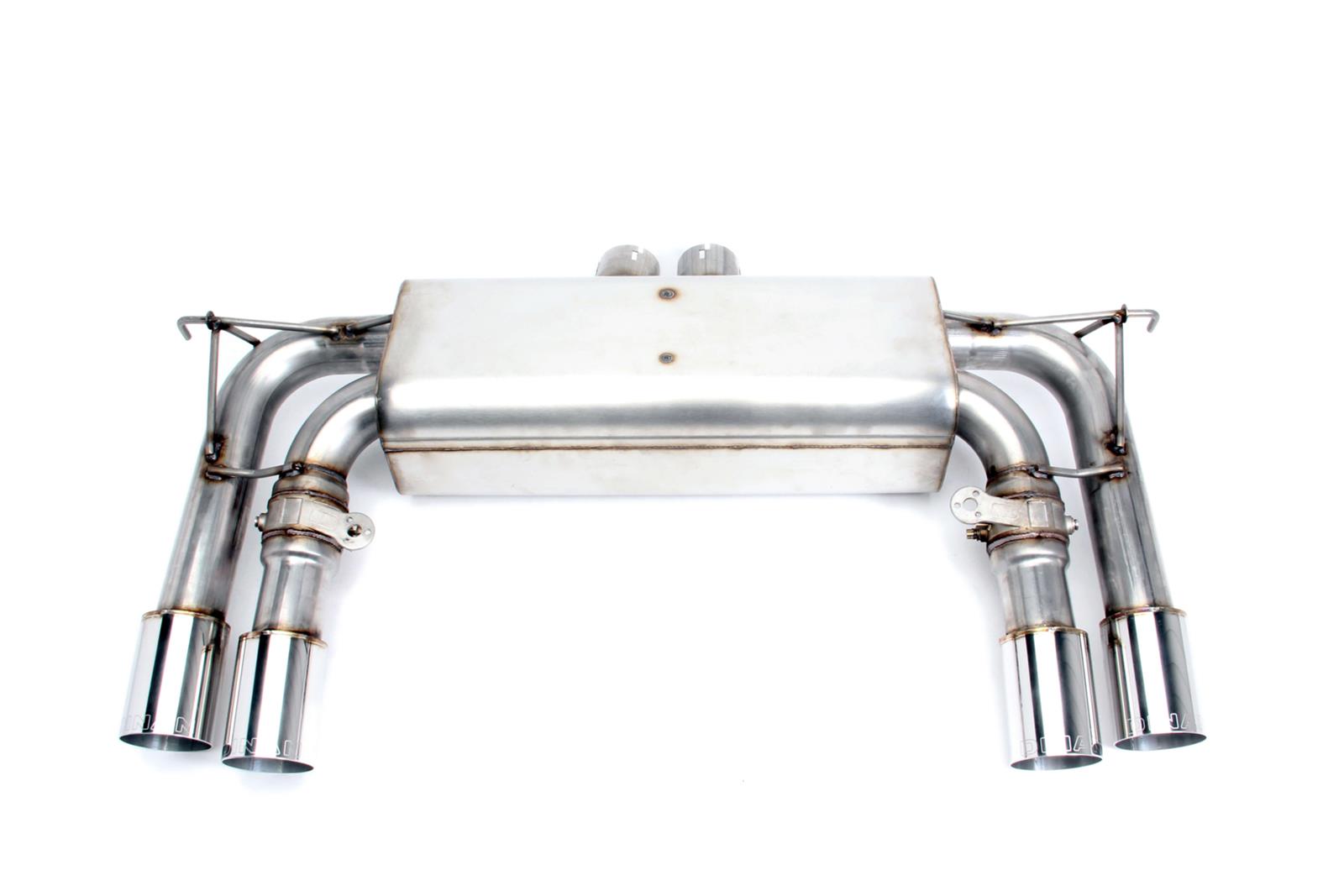 Dinan Free Flow Stainless Exhaust Systems D660-0054A Systems, Flow, Rear Axle-back, Dual In/Four Out, Steel, Natural, Split Rear Exit, Polished Tips, BMW, 4.4L, Kit